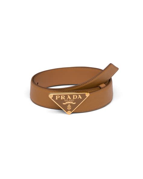 prada saffiano caramel|Caramel Saffiano Leather Belt .